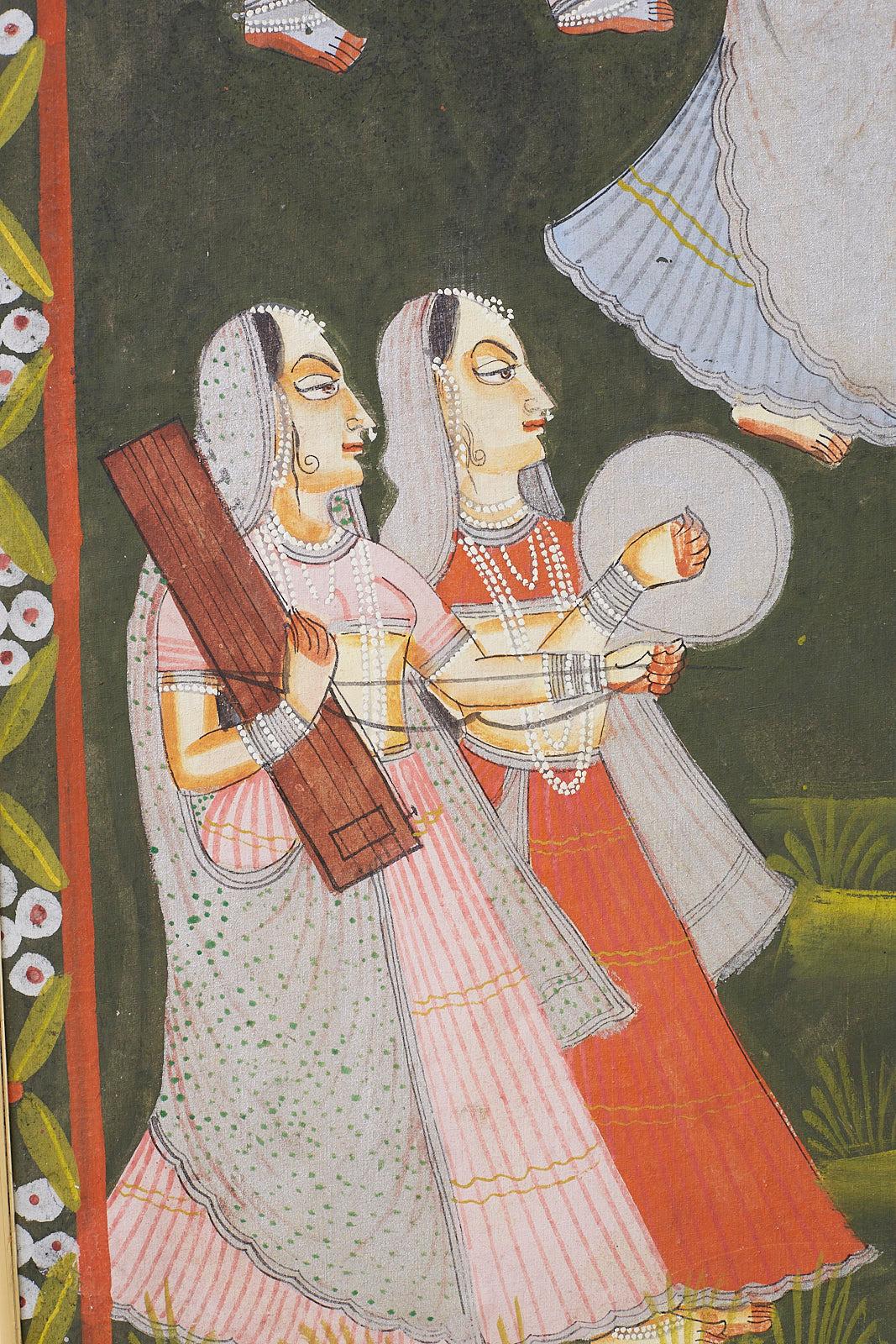 Pichhwai Hindu Painting of Krishna with Dancing Gopis 1