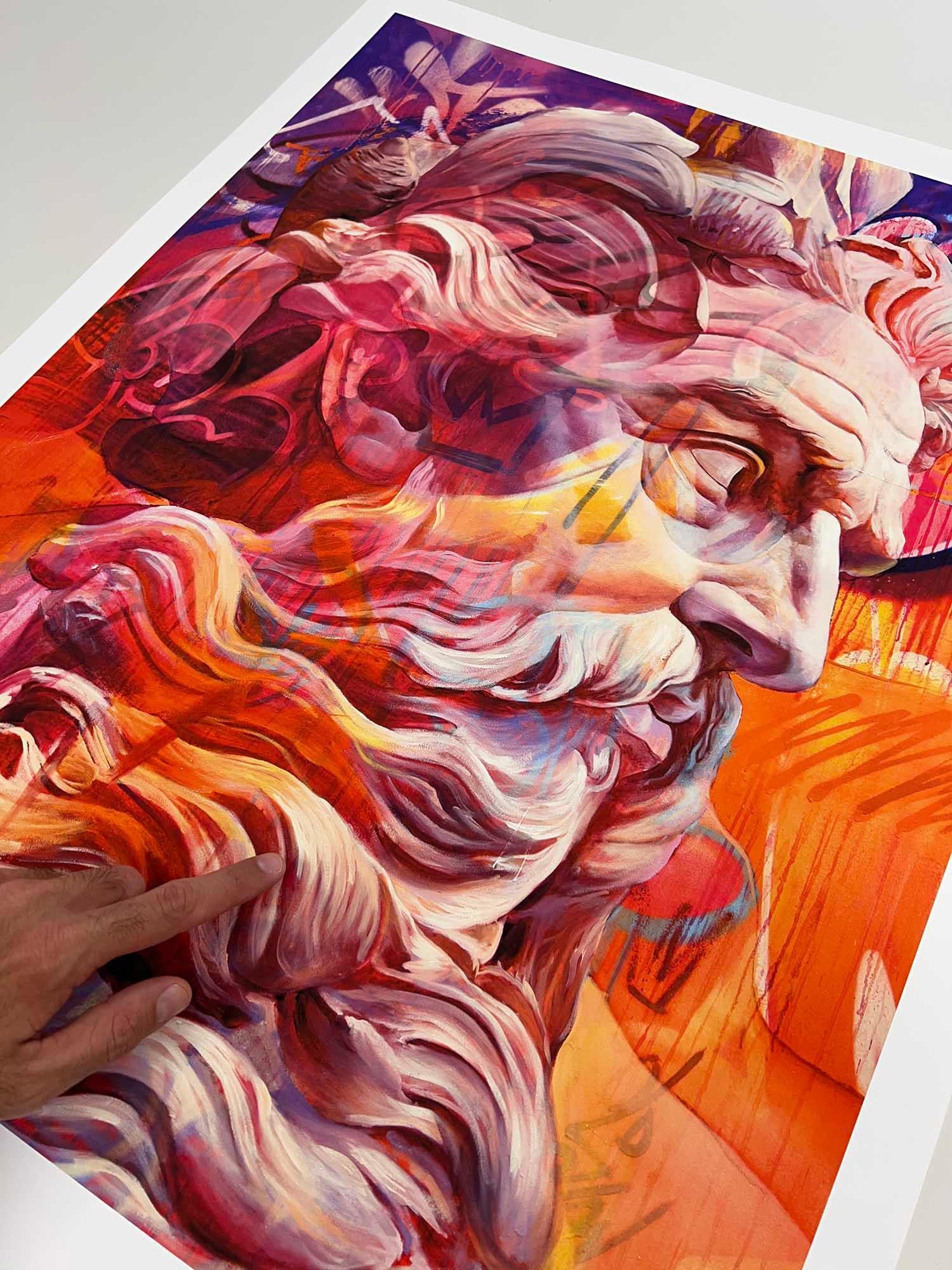 Hymn To Poseidon – Orphic (Streetart), Print, von PichiAvo 