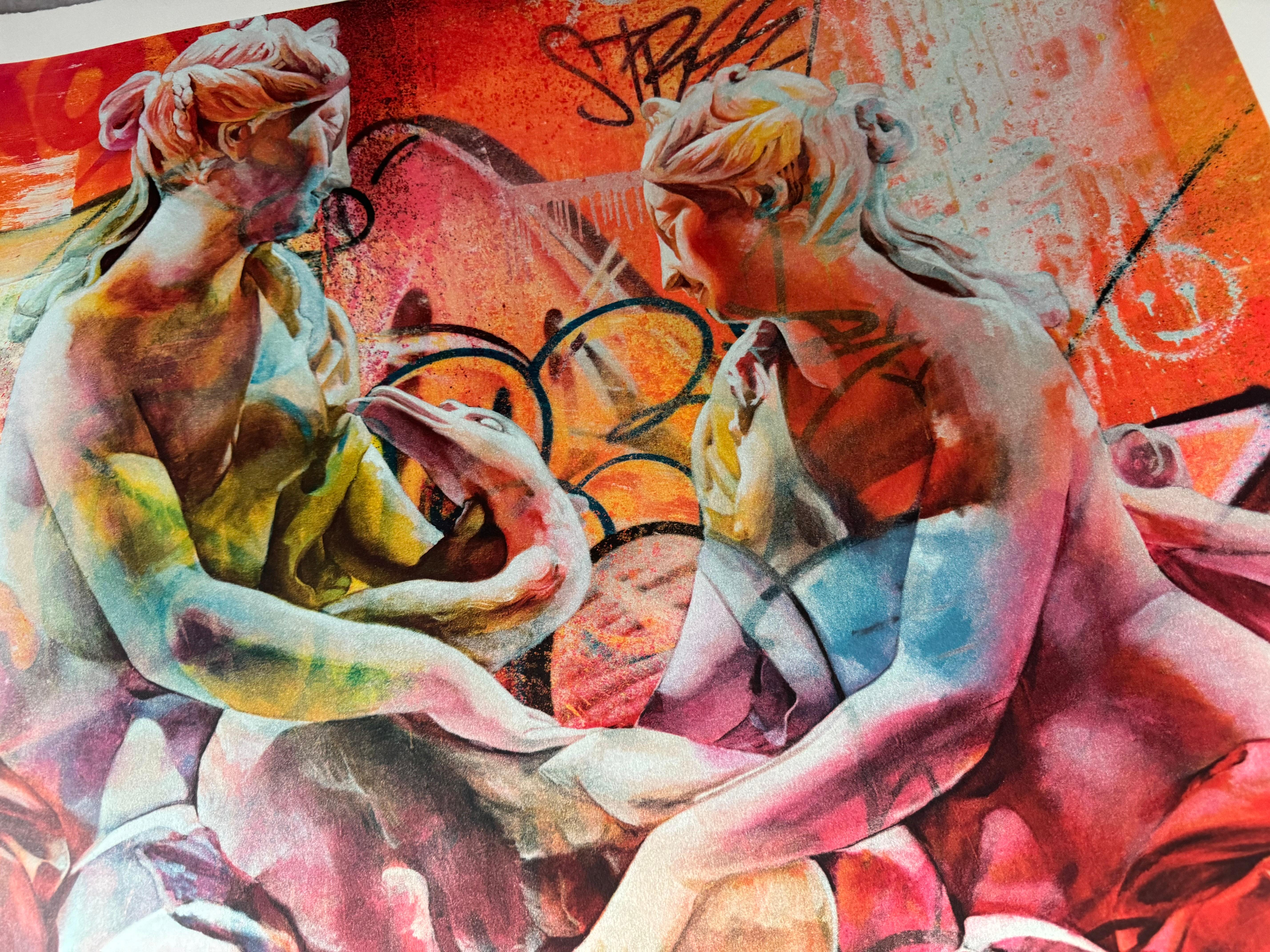 PichiAvo „ Vogel einer neuen Mythe“  Siebdruck Street Art  im Angebot 2