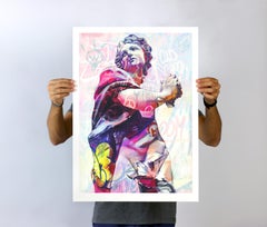 PichiAvo "Young Dionysus Lefkos" Glow in the Dark Silkscreen Print Street Art