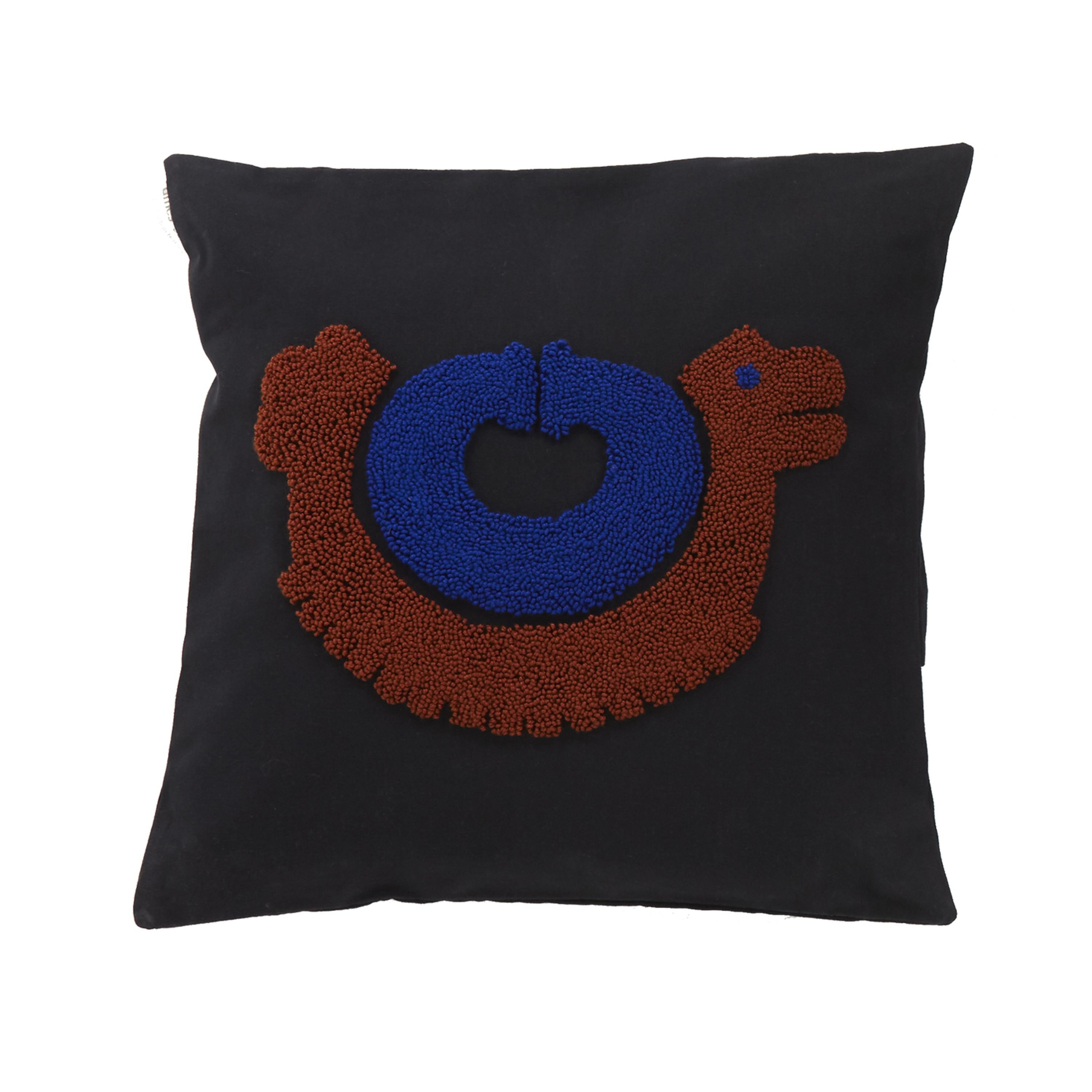 Pichu Nido cushion by Sebastian Herkner
Materials: 100% cotton. 
Technique: Hand-woven in Colombia. 
Dimensions: W 38 x H 38 cm 
Available in colors: nature, night blue, beige pink, terracotta.

The Nido Pichu Cushion combines joyful colors with