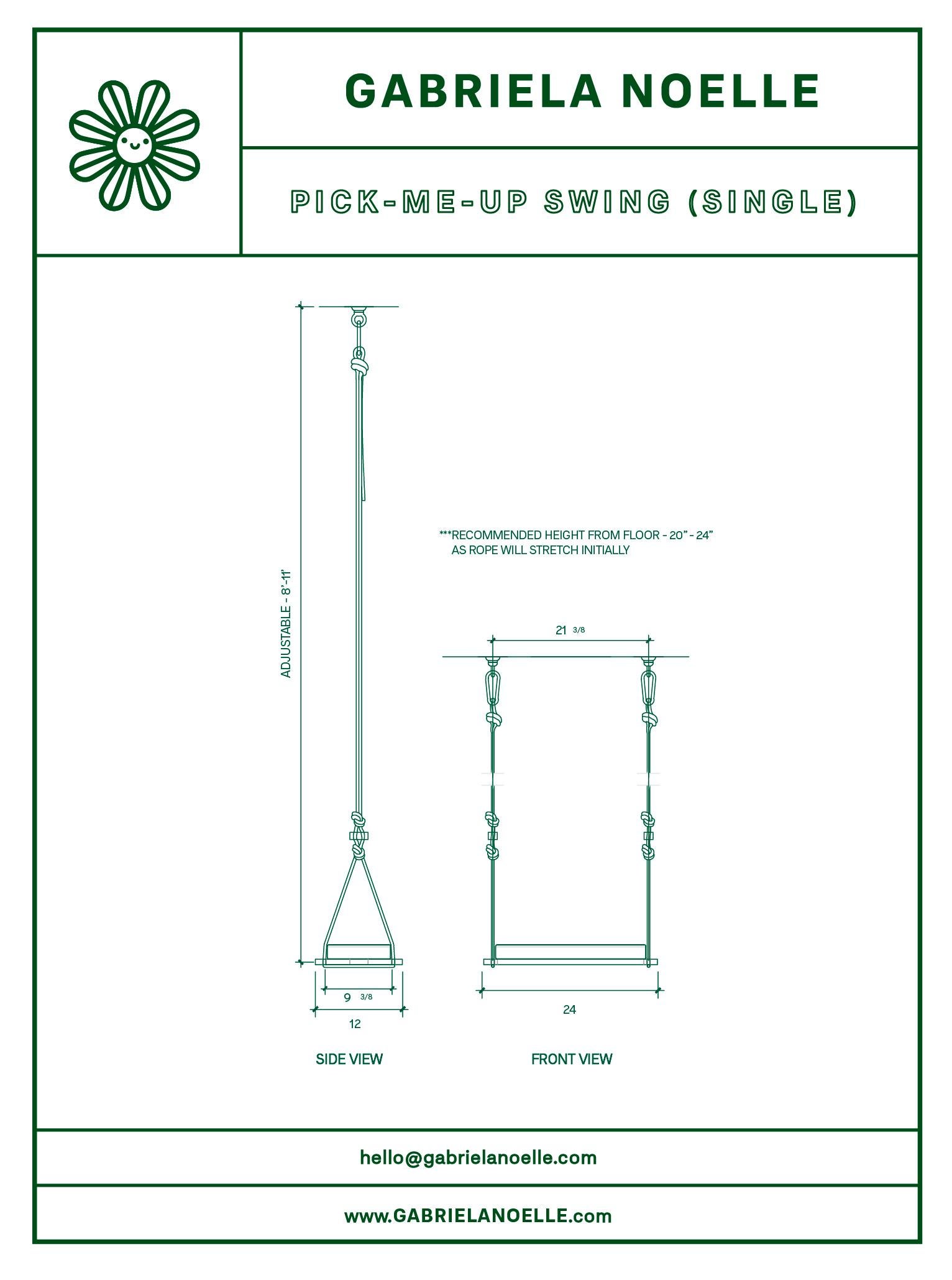 Pick-Me-Up Swing, Single Seat in Sunbrella 3