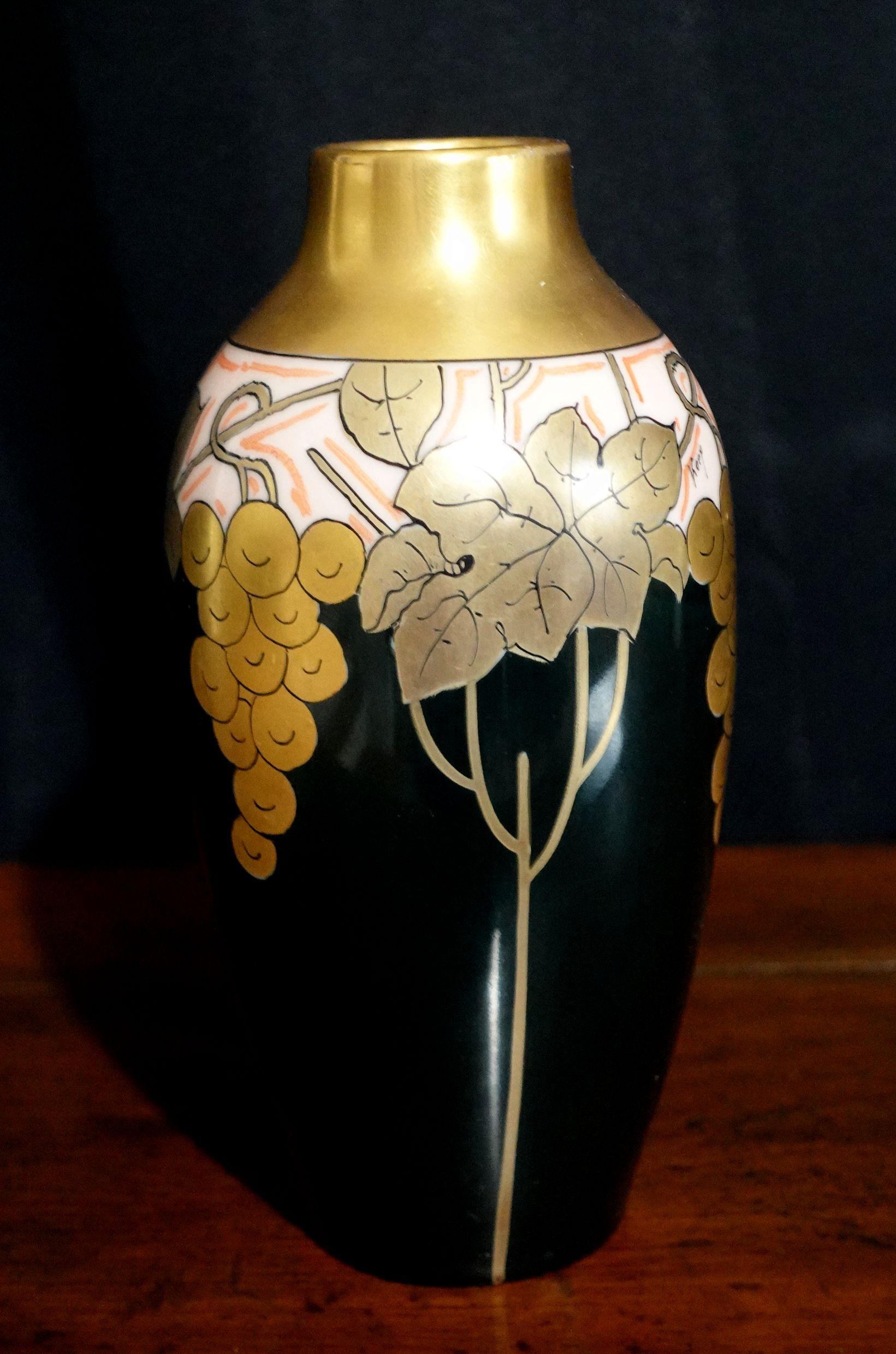 Francese Vaso Pickard Art Nouveau firmato Koep in vendita