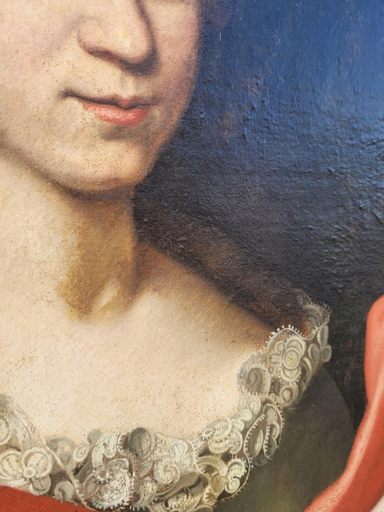Large Portrait Of Lady of quality, 18th Century 8