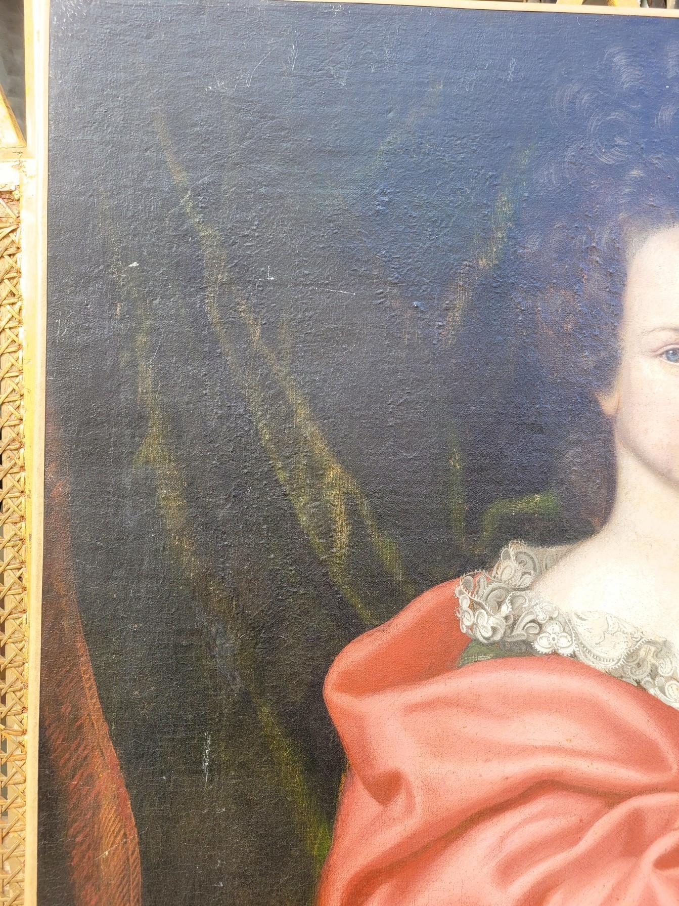 Italian Large Portrait Of Lady of quality, 18th Century