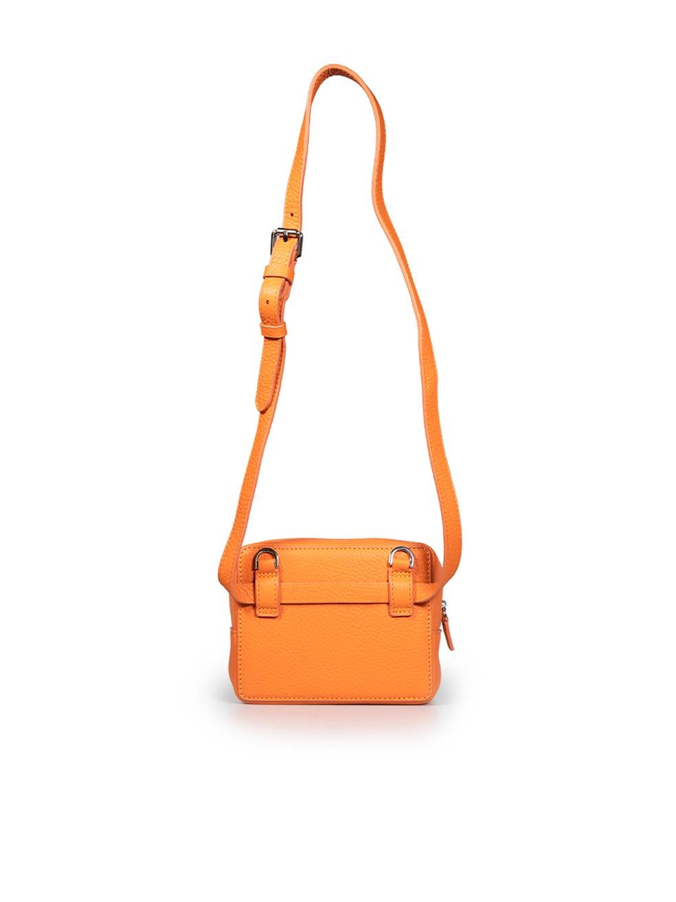Pickett Orange Leather Convertible Bag In Good Condition In London, GB