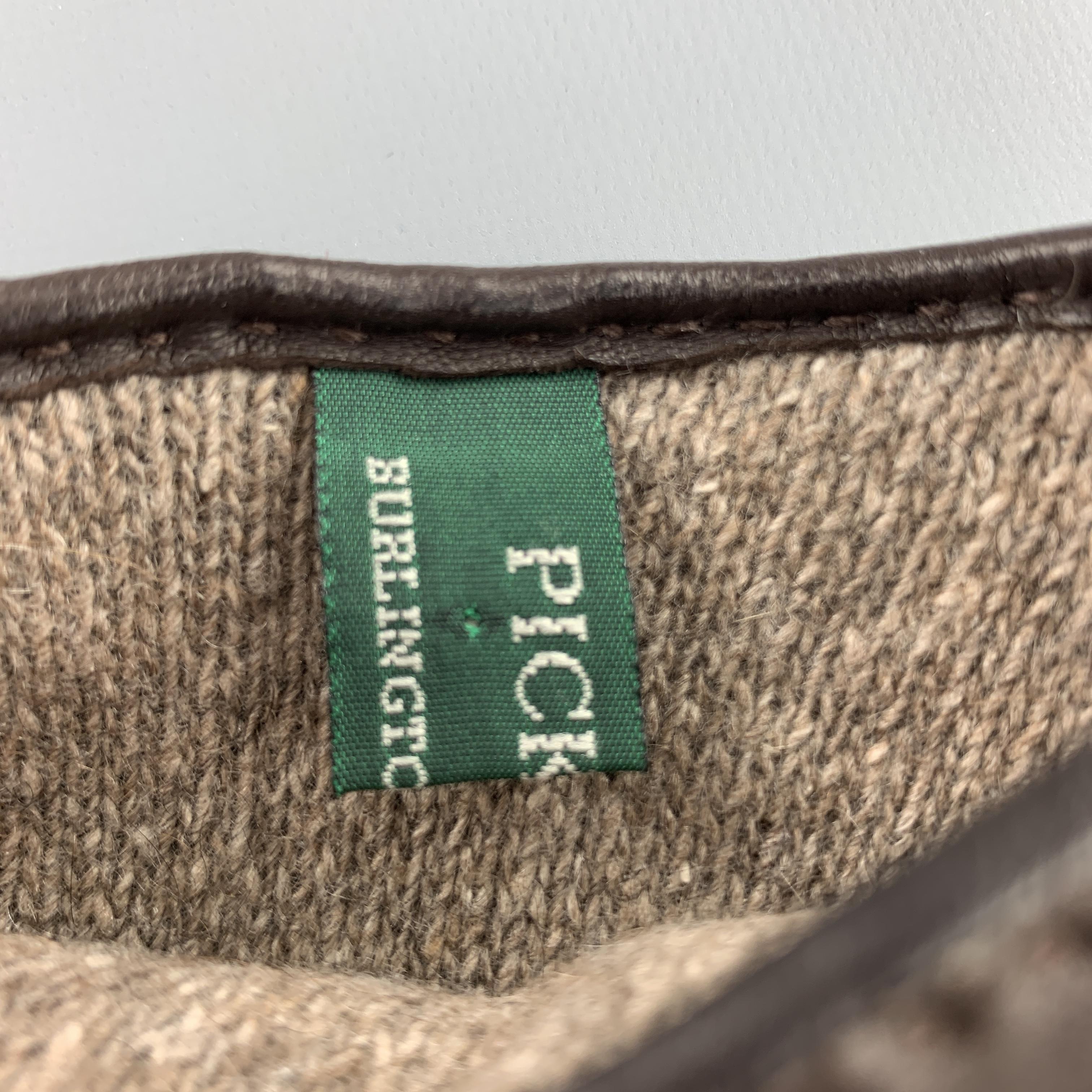 PICKETT Size 9 Dark Brown Leather Cashmere Lined Gloves In Excellent Condition In San Francisco, CA