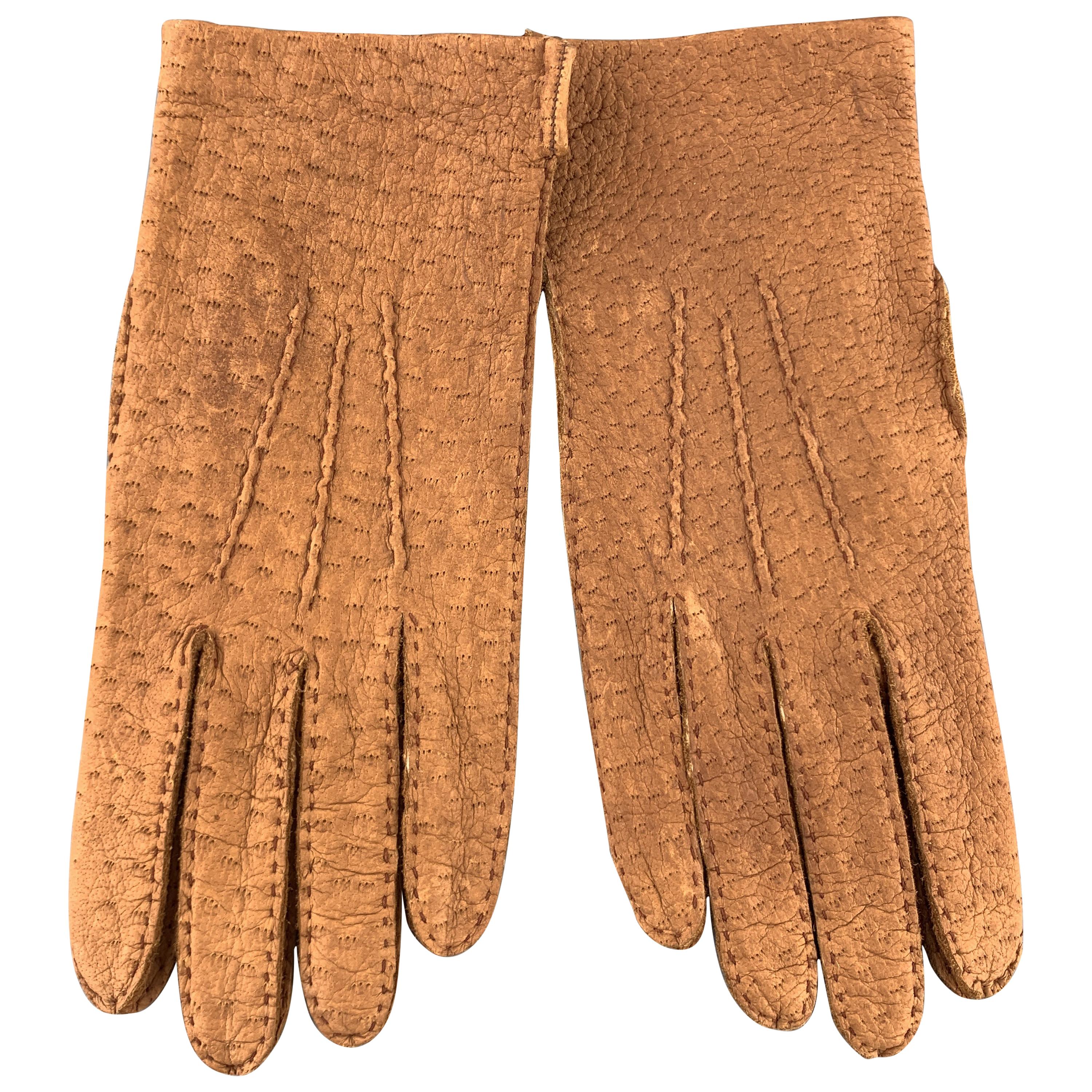 PICKETT Vintage Size 9 Tan Pigskin Leather Gloves