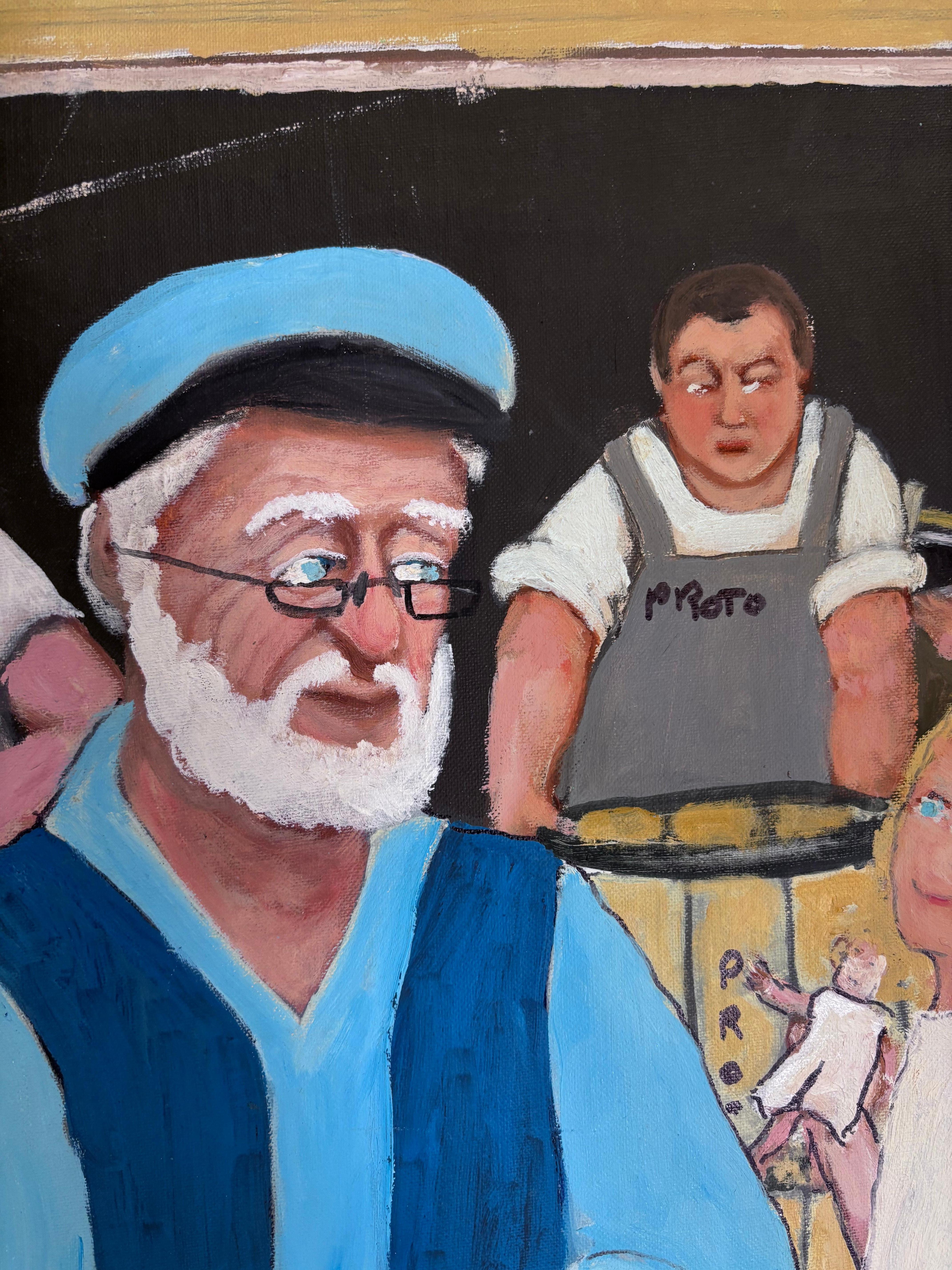 Pintor de barriles de salmuera Artista folclórica autodidacta Gloria Laposka siglo XX en venta