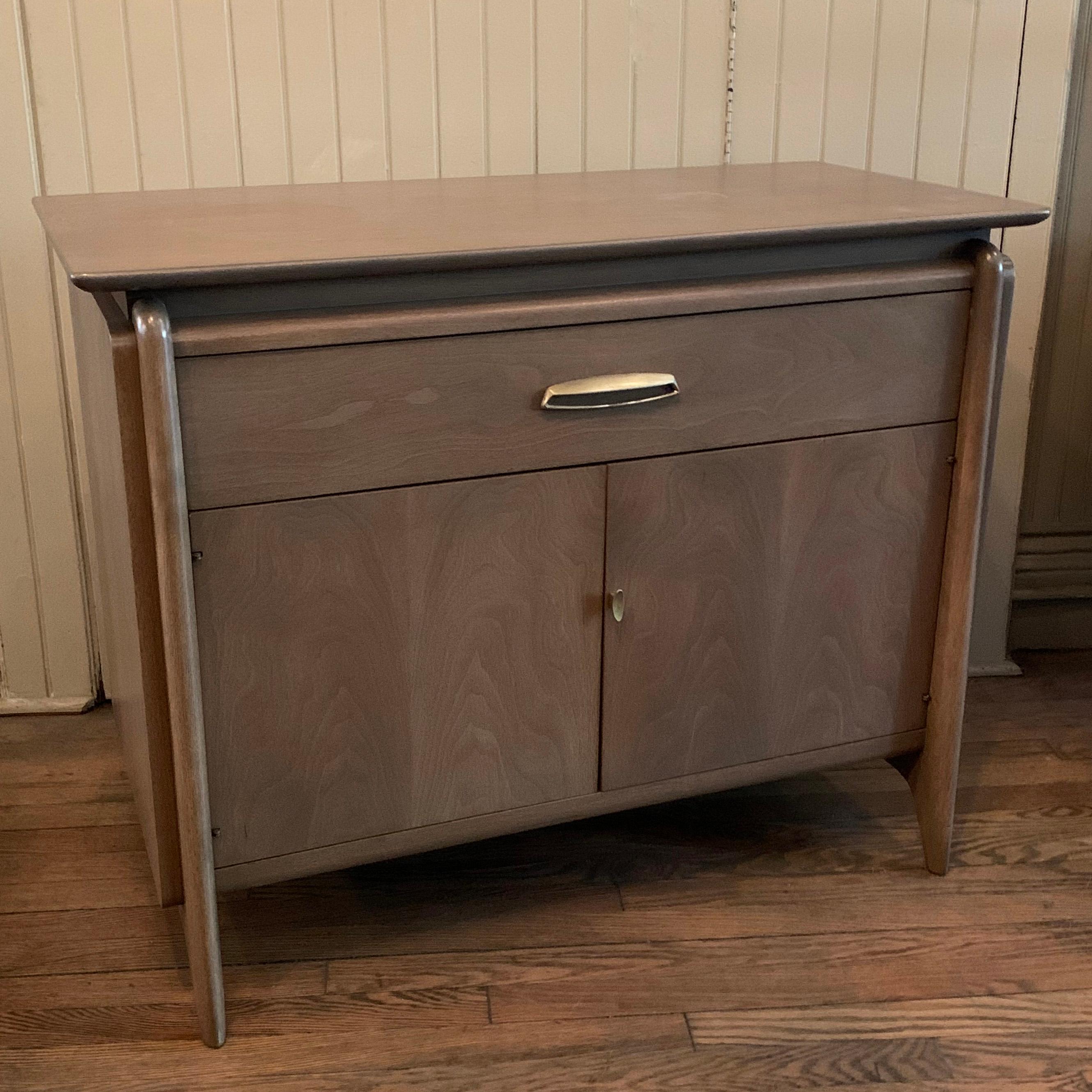 American Pickled Mahogany Sideboard Cabinet by John Van Koert for Drexel