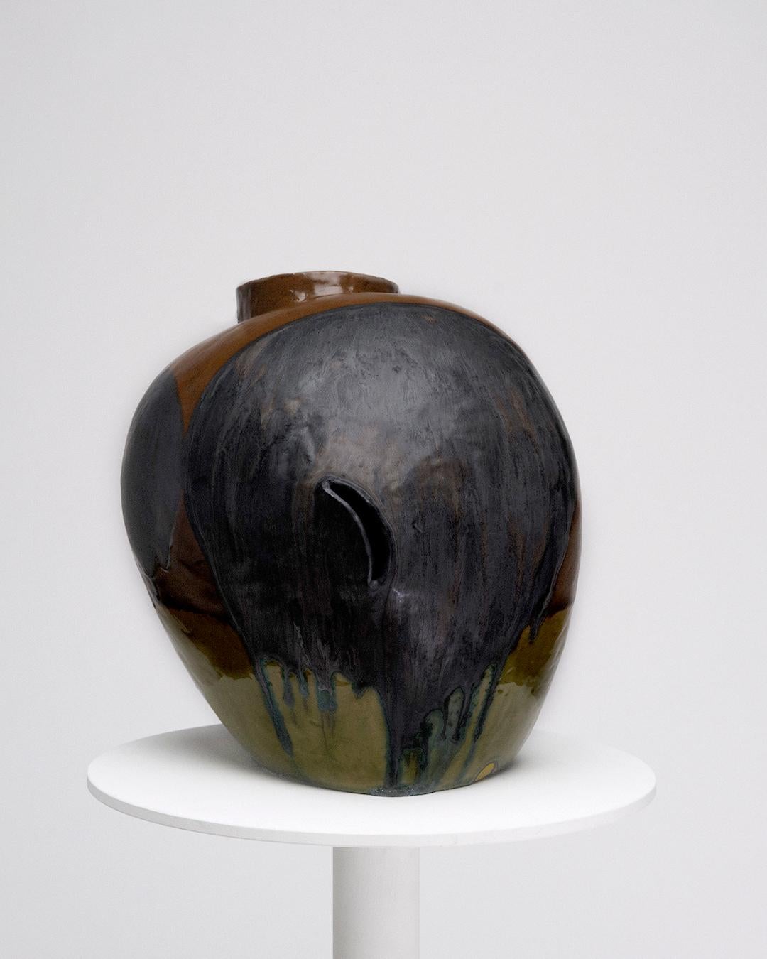 American Pickled Self-Hatred in Stoneware and Glaze by Malcolm Mobutu Smith For Sale
