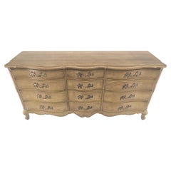 Pickled Solid Cherry Country French 12 Drawers 6' Long Dresser Credenza MINT!