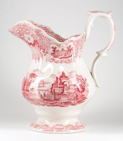 Pickman La Cartuja De Sevilla Transferware Porcelain Pitcher and Basin