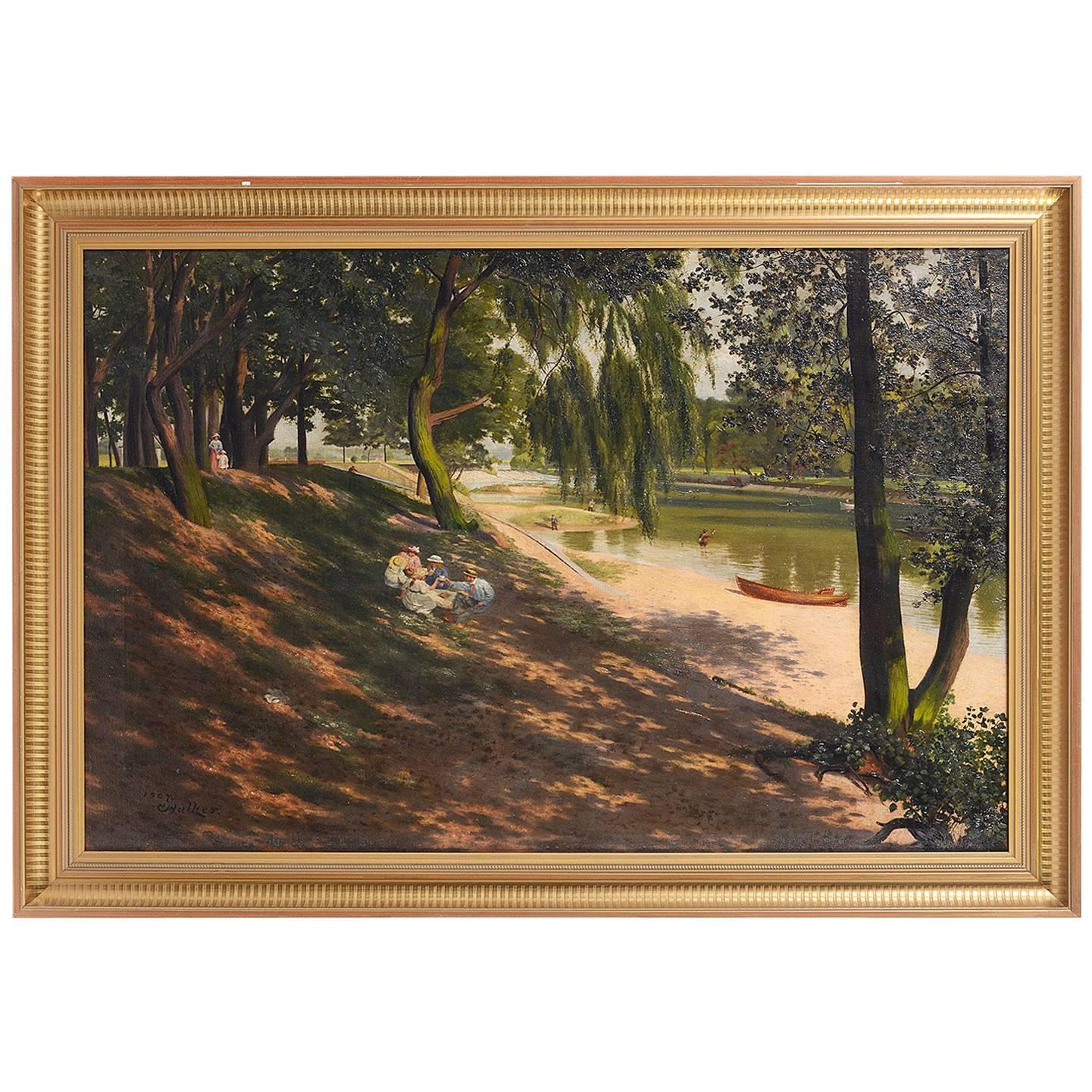 Picnic on Hampstead by Charles Walker For Sale