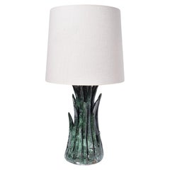 "Pico" green ceramic lamp, Barracuda edition. 