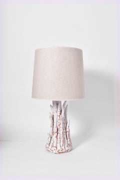 Lampada in ceramica bianca "Pico", edizione Barracuda.