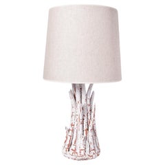 "Pico" white ceramic lamp, Barracuda edition.