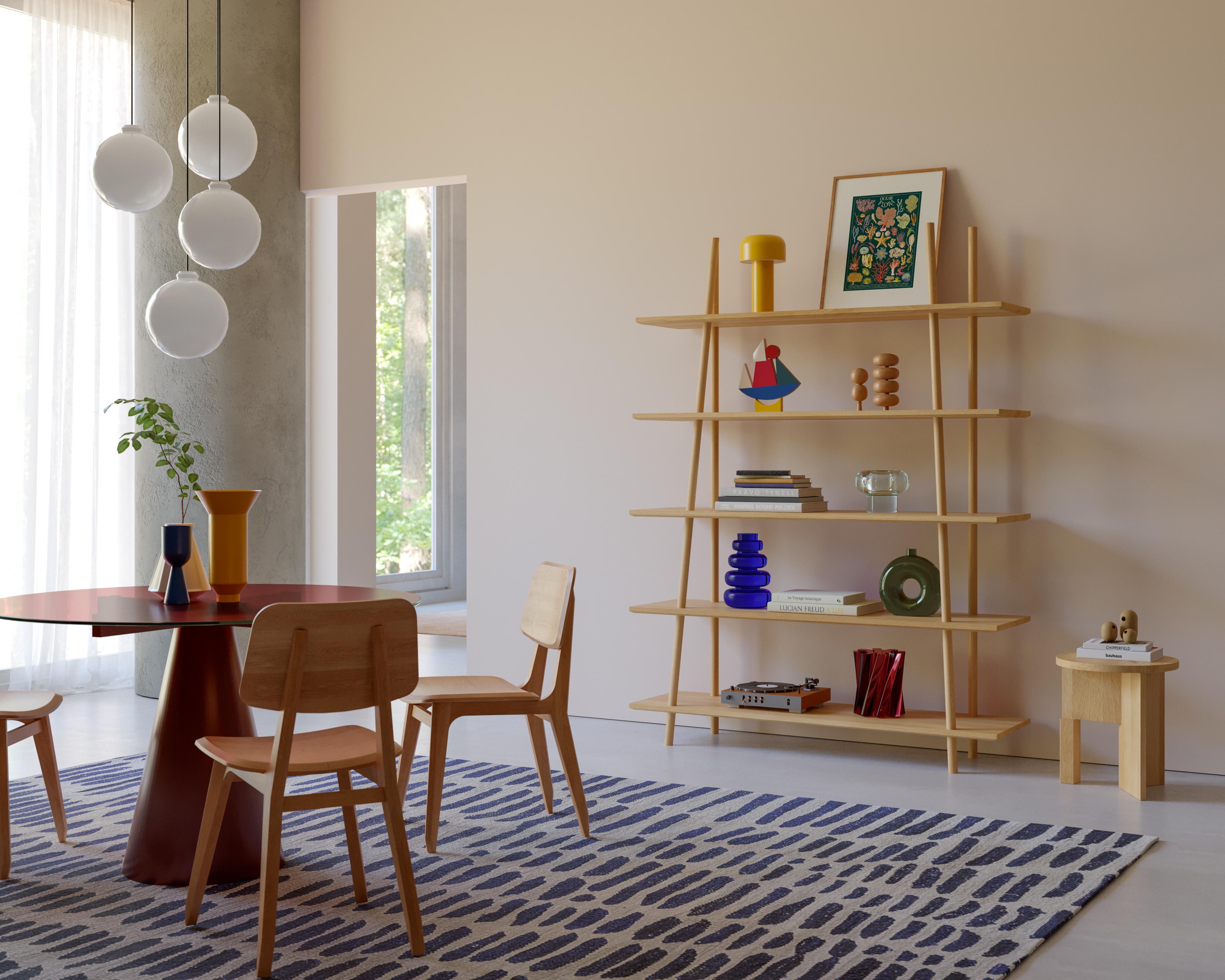 Tavolo rotondo in legno Pico - Gamba in Oak Nature, Piano in Oak Natural (90 cm) In condizioni Nuovo in vendita a Okmeydanı, TR