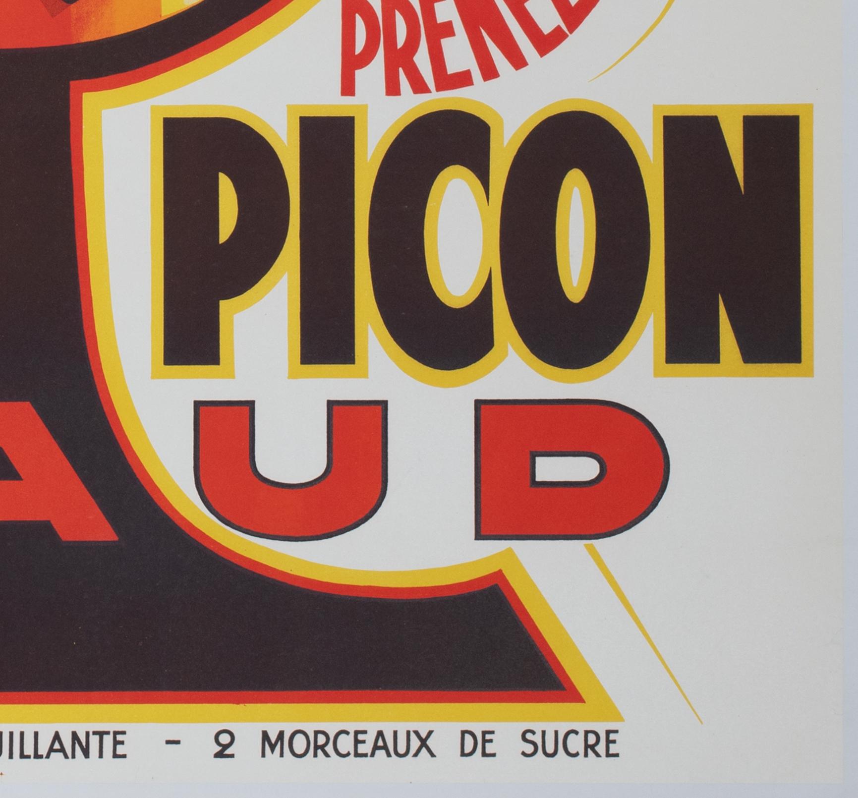 Picon Amer Chaud, FONTANET, Vintage-Werbeplakat, Schweizer Aluminium, NOEL FONTANET, ca. 1930er Jahre im Angebot 1