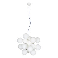 Picpus de cristal opalino, lámpara de araña de 14 luces de Bourgeois Boheme Atelier