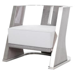 Pictor II Modern Metal Armchair with Art-Deco Vibes Ex-Display Sale