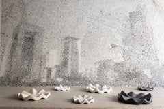 Pictor Small Paonazzo Marble Flower Vase and Candleholder