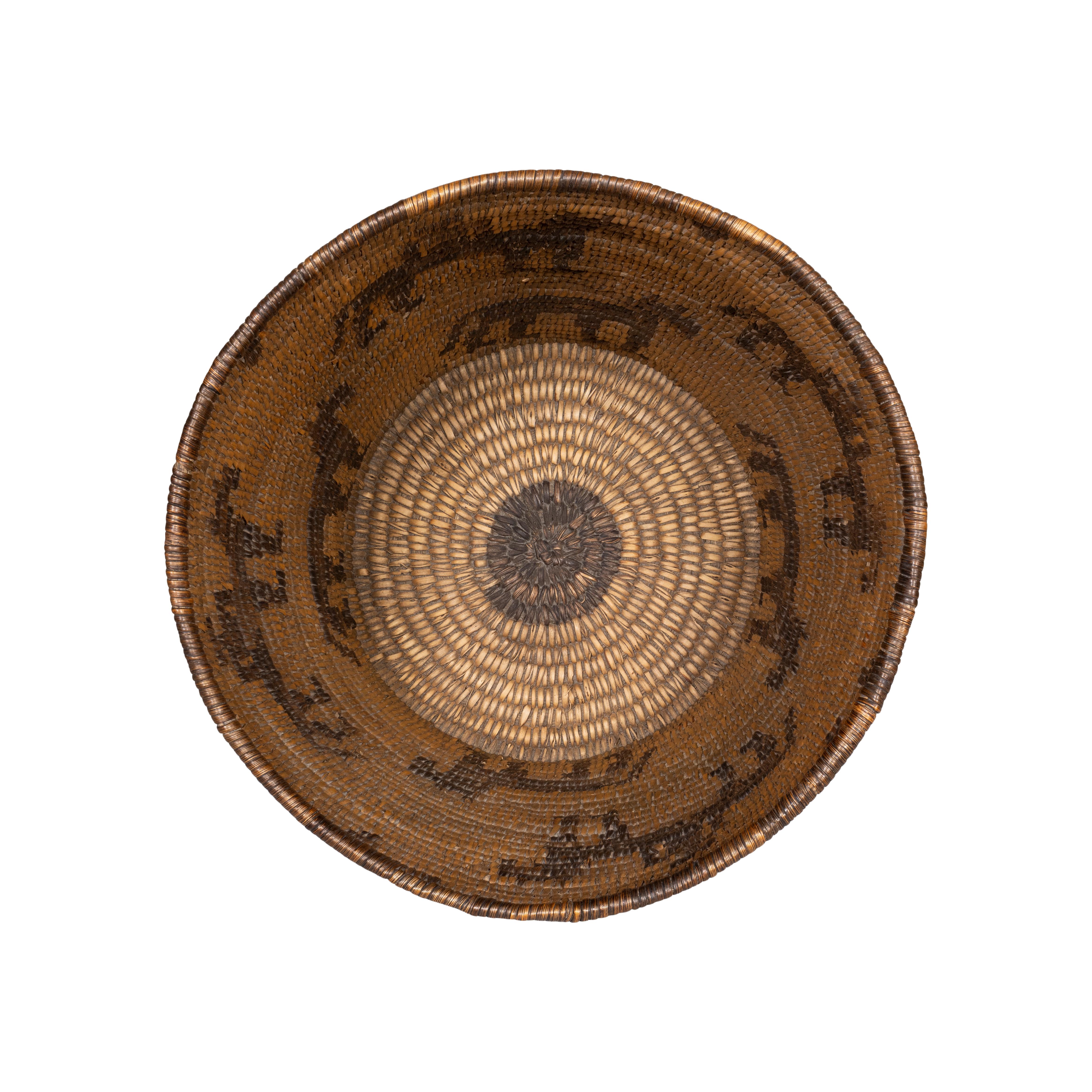 Bildlicher 1920er Pima-Korb (Indigene Kunst (Nord-/Südamerika)) im Angebot