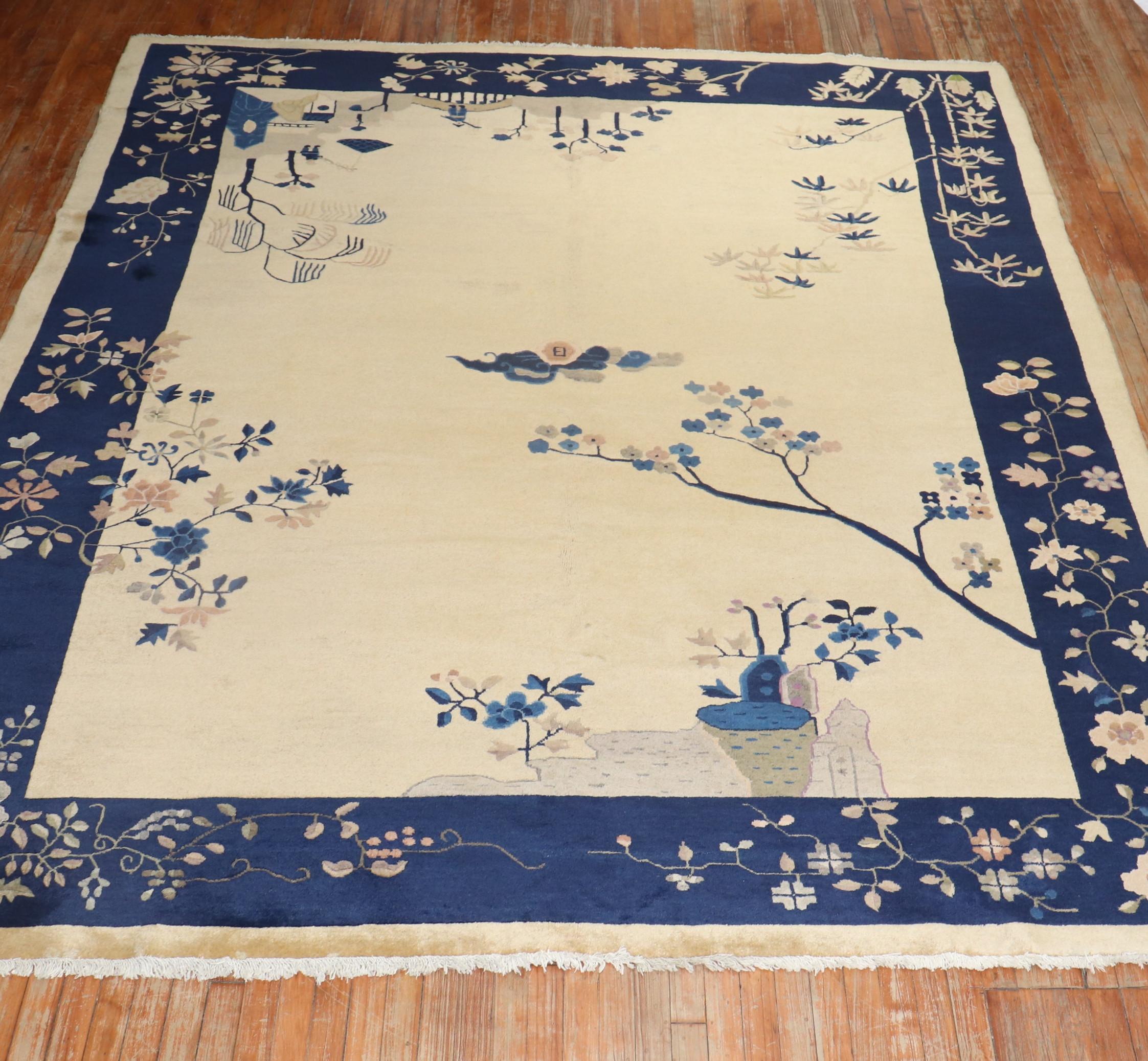 Tissé à la main Tapis chinois ancien pictural en vente