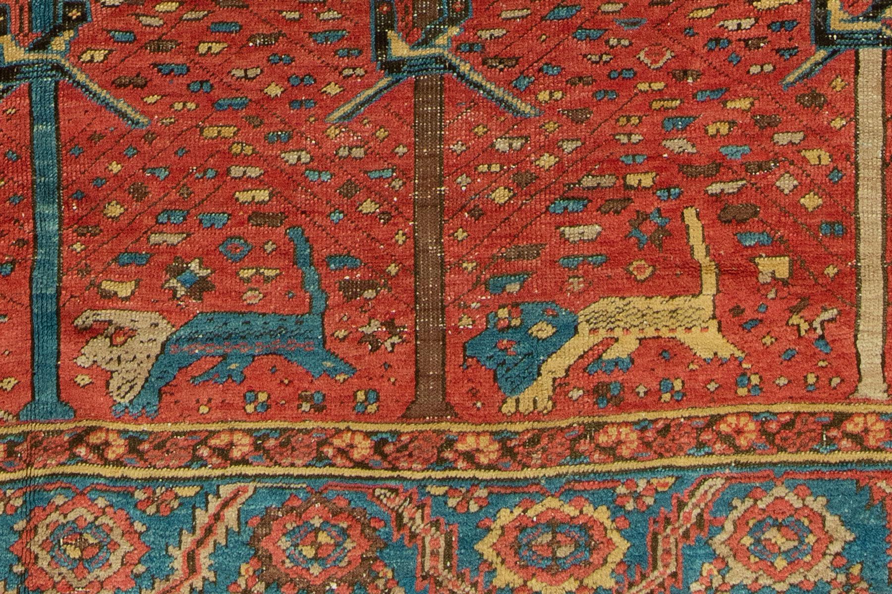 Pictorial Bakshaish Animal Motif Rug, Northwest Persia For Sale 3