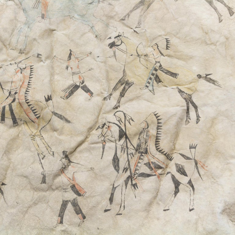 Pictorial Buffalo Robe For Sale at 1stdibs