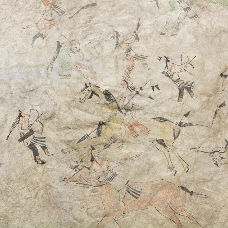 Pictorial Buffalo Robe For Sale at 1stdibs