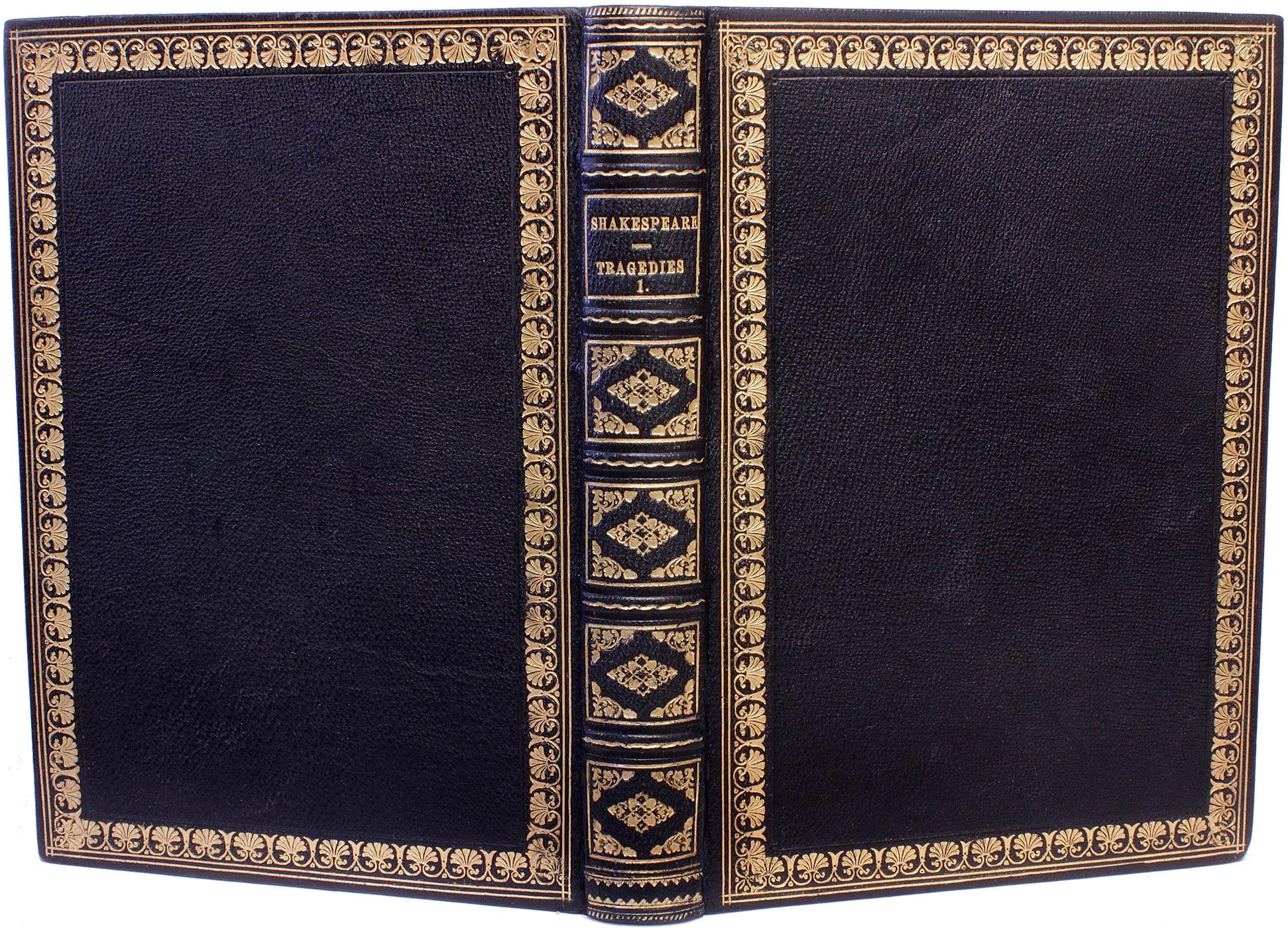 British Pictorial Edition - Works Of William Shakespeare - 8 vols. IN FULL LEATHER