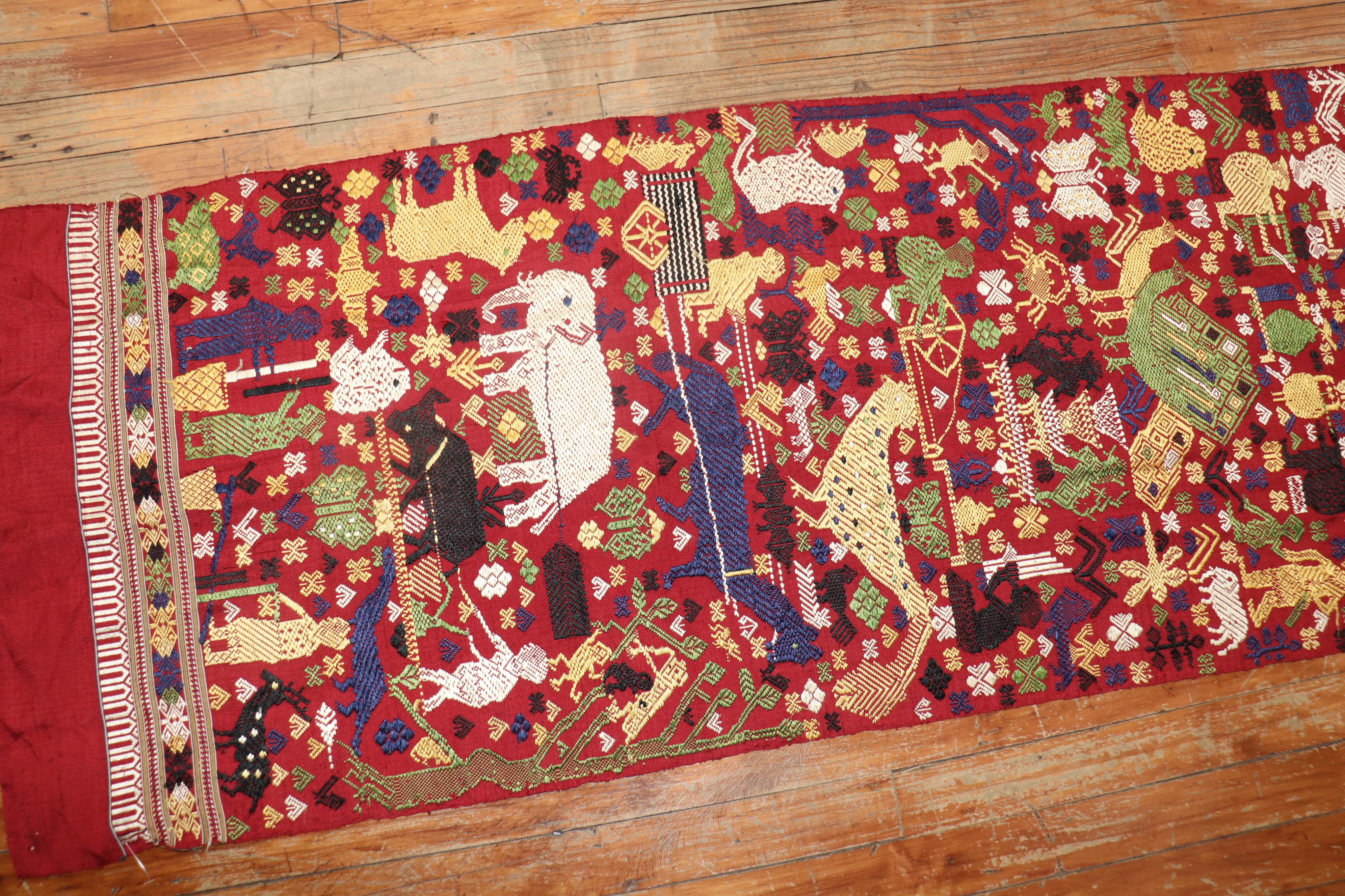 Pictorial Egyptian Textile In Good Condition For Sale In New York, NY