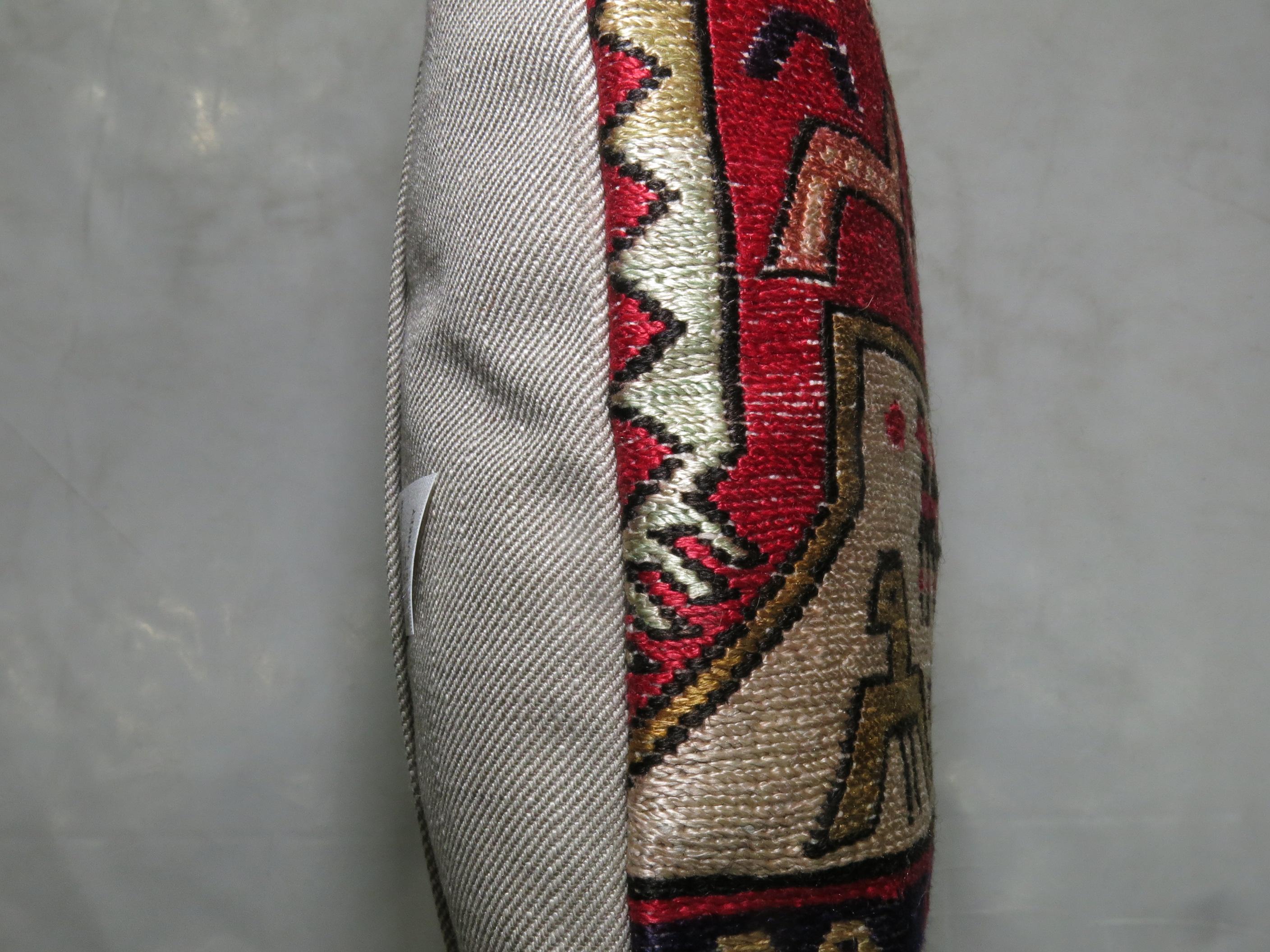 Pillow made from a flat-weave Persian pillow.

1'3'' x 1'3''