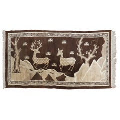 Pictorial Goat Deer Tibetan Rug