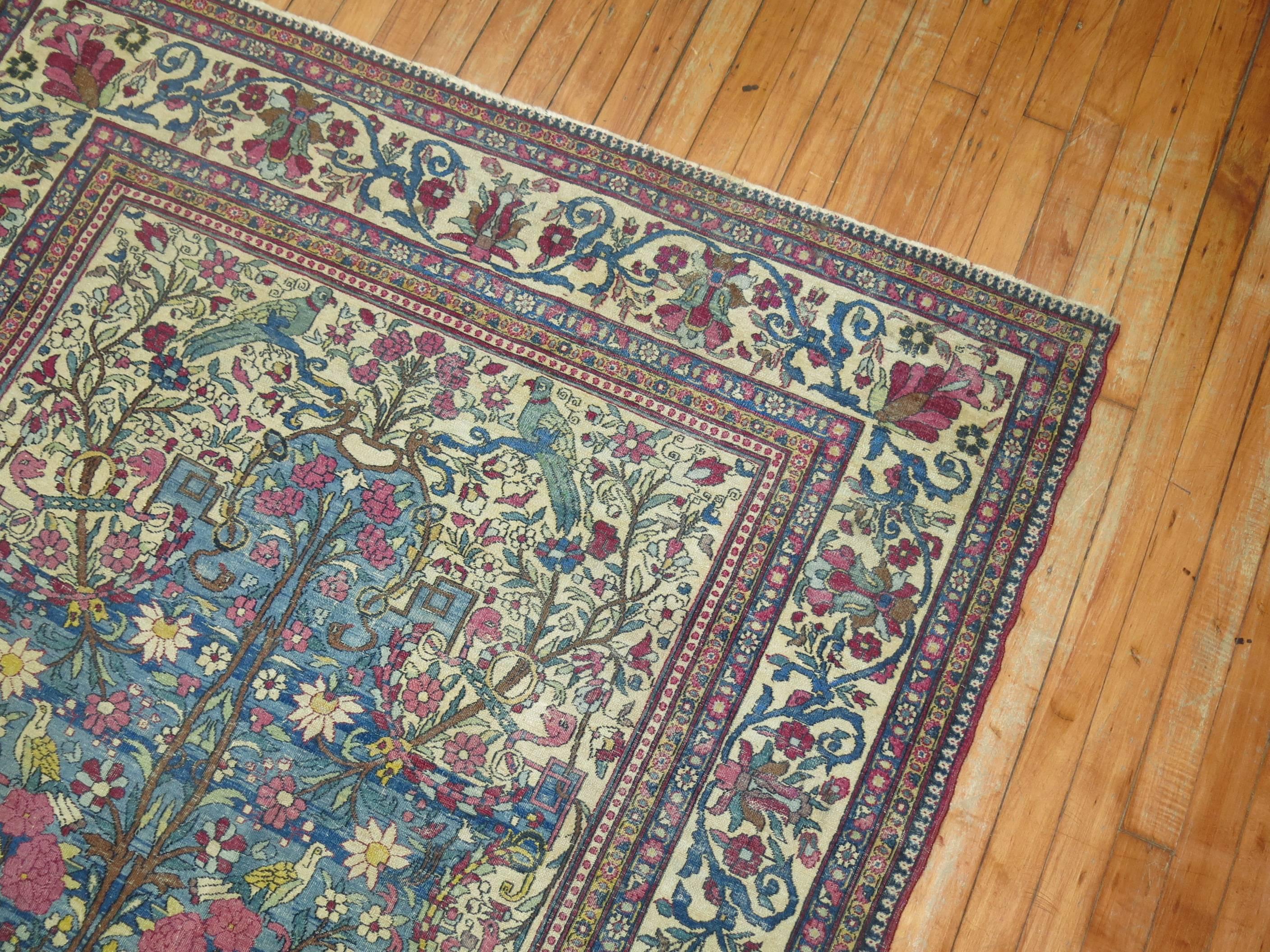 Pictorial Persian Isfahan Prayer Carpet 3