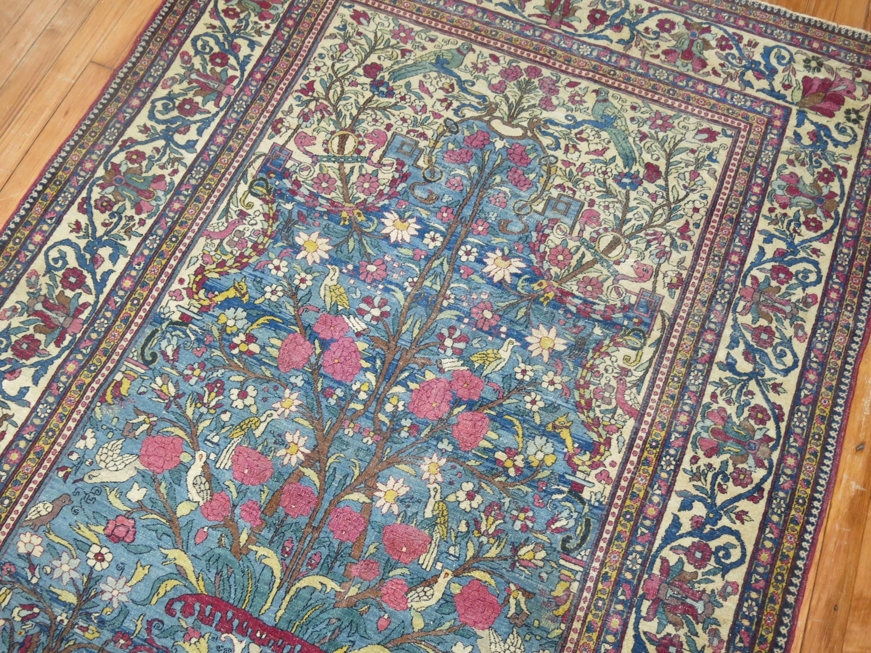 Pictorial Persian Isfahan Prayer Carpet 2