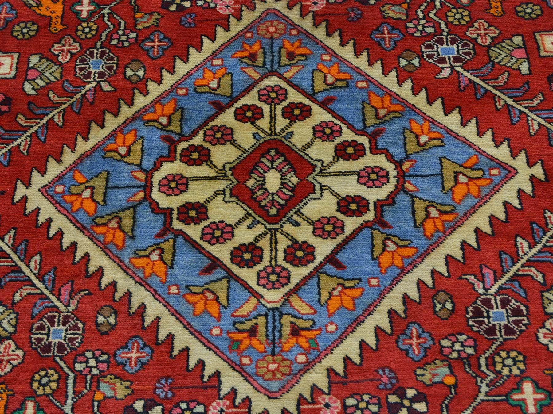 Asian Pictorial Persian Nahavand Hand Knotted Oriental Rug