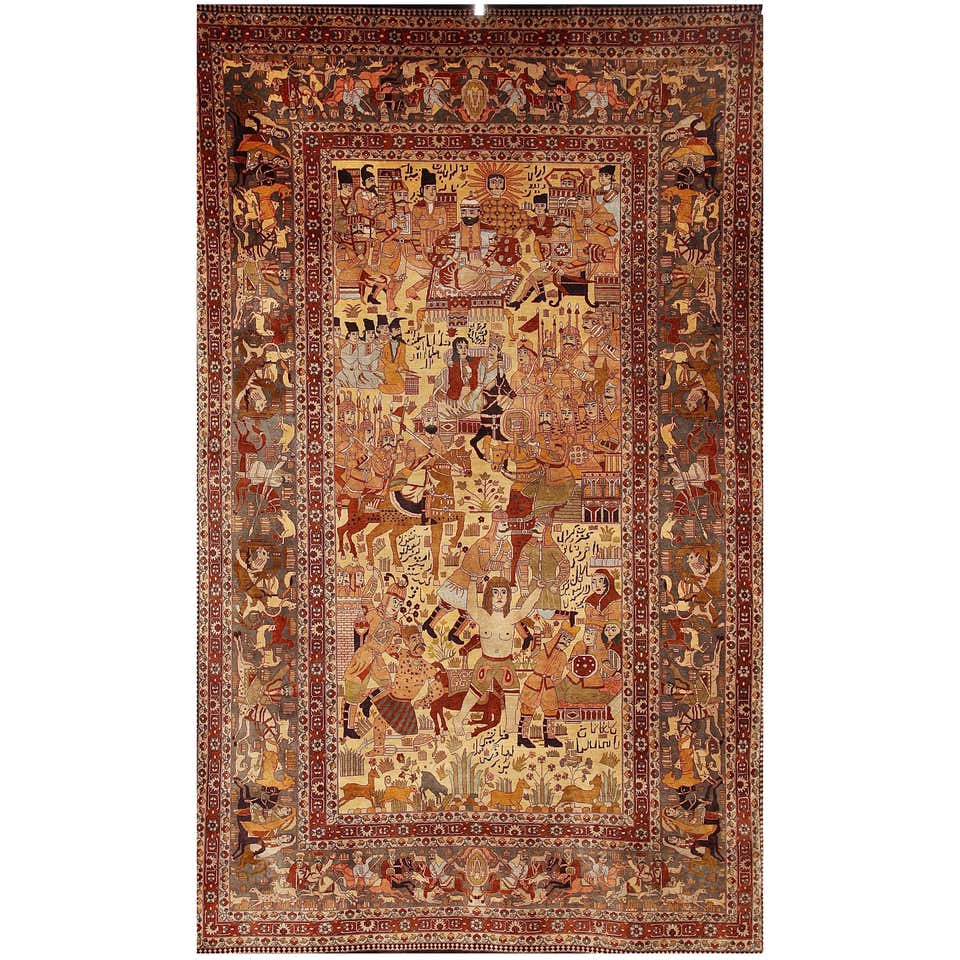 Pictorial Rug 'Tapestry' Carpet, Hand-Knotted, Bridal Couple, Generals ...
