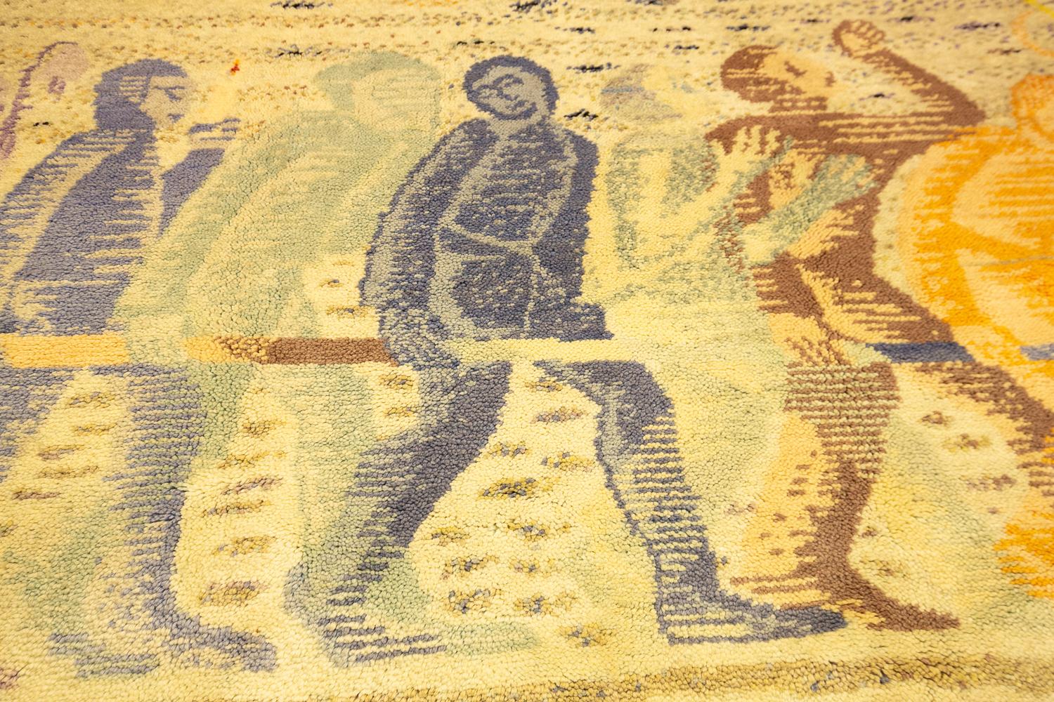 Teppich aus der Mitte des Jahrhunderts Europäisches Soldatendesign , 1920-1950 im Angebot 1