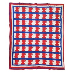 Used Pictorial Tea Cup Quilt from Alabama