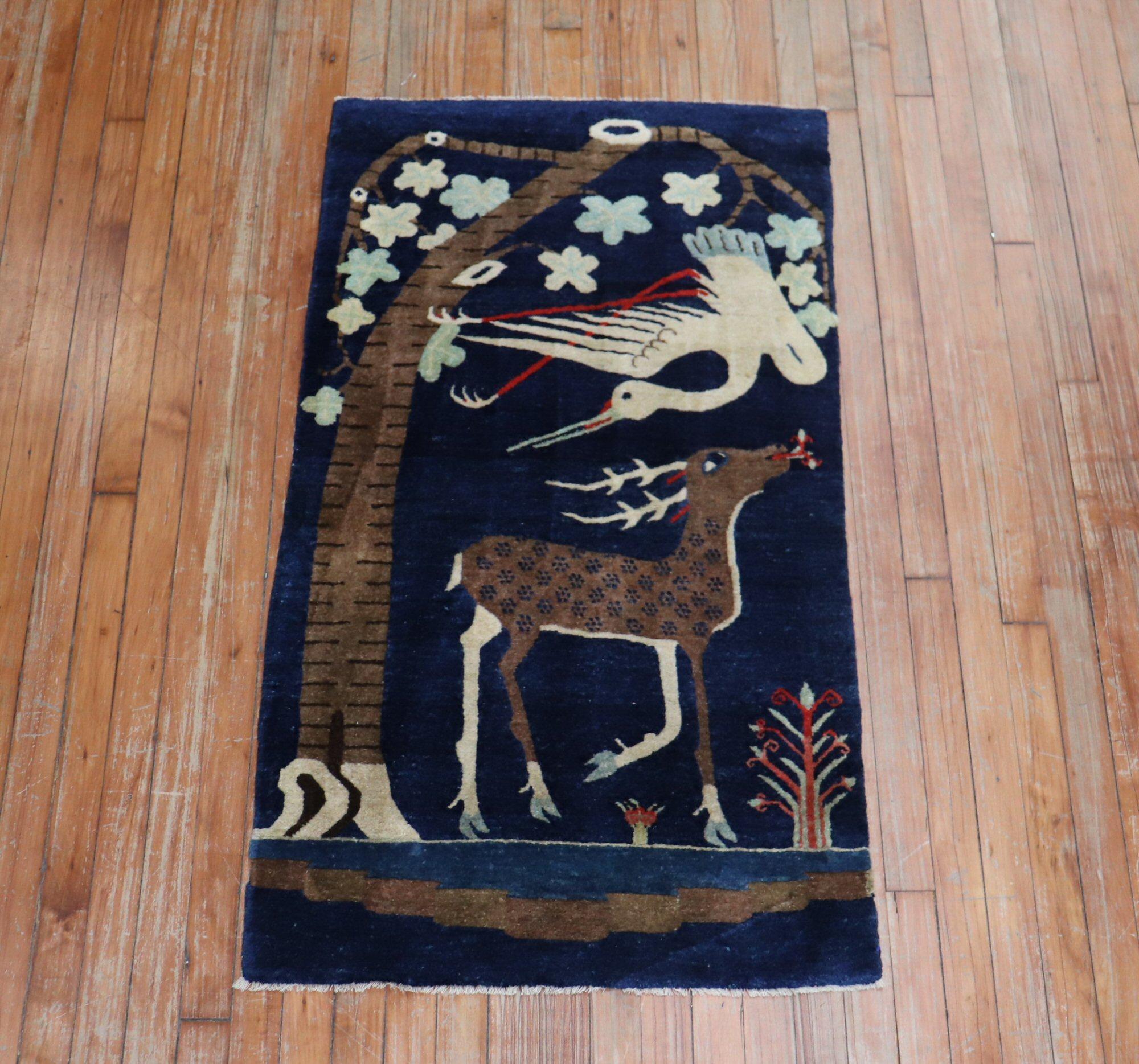 Pictorial Chinese Rug For Sale 2
