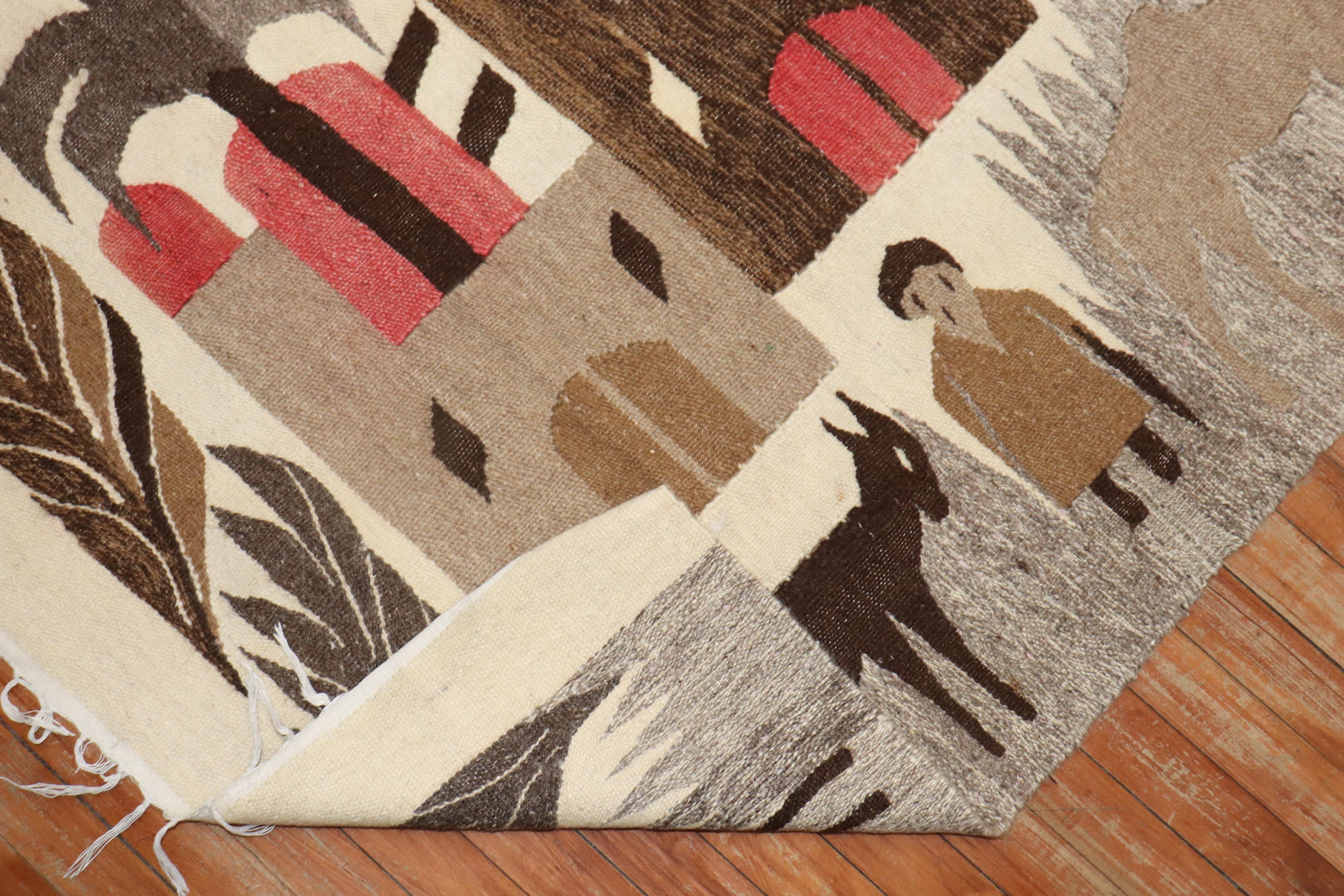 Pictorial Turkish Kilim In Good Condition For Sale In New York, NY