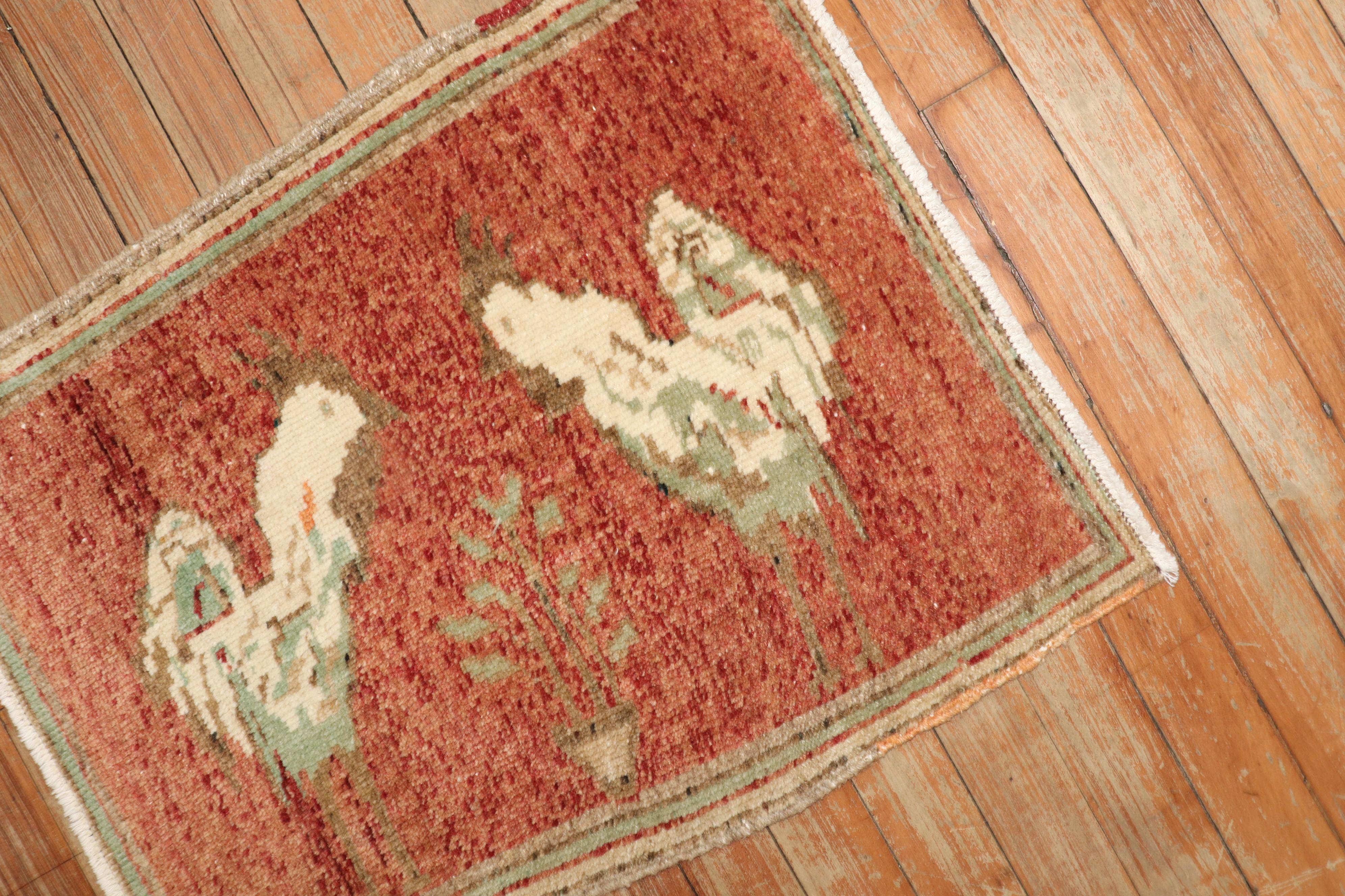 Bildhafter Vintage-Türkei-Teppich (Volkskunst) im Angebot