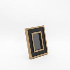 Picture Frame 5x7” in Black Oak with Brass Details by KIFU Paris