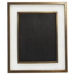 Picture Frame 8x10” in White Shagreen with Brass Details by KIFU Paris