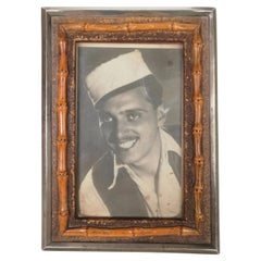 Picture Frame Deco Made in Silver, Bamboo and Cork, Italy, 1930s