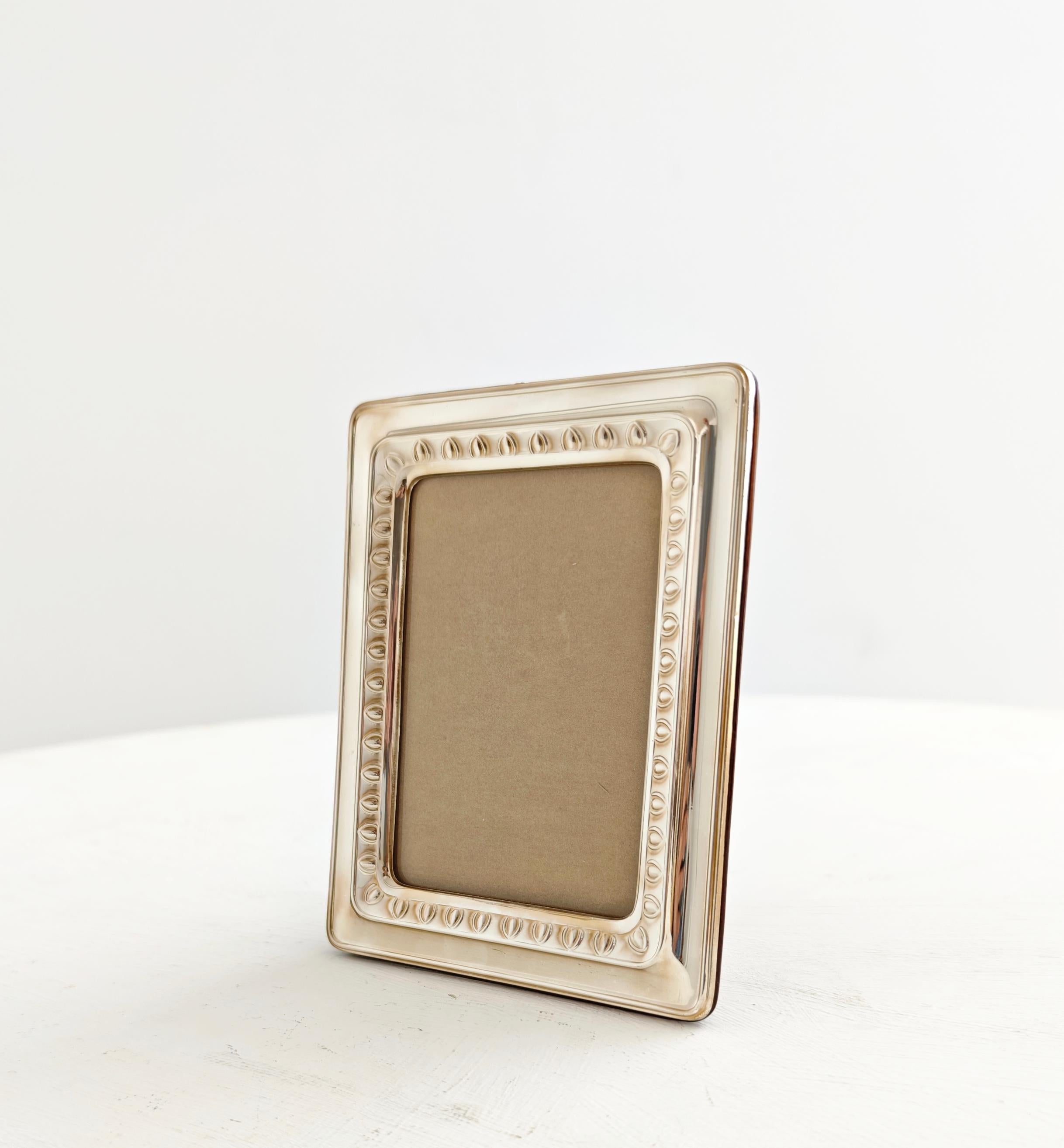 Picture Frame Decorative Object Silver 925 Mid-Century Modern Italy 1960s For Sale 4