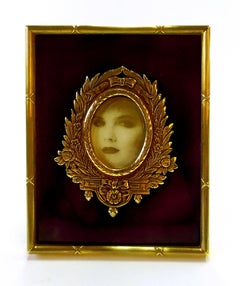 Picture Frame for oval photos enamel Guilloche Sterling Silver Salimbeni