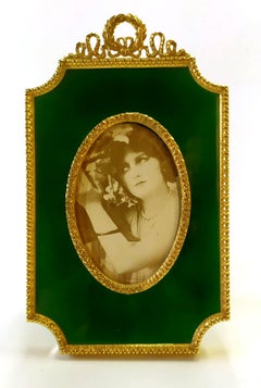 Cornice per foto Verde con angolo concavo per foto ovale A. Silver